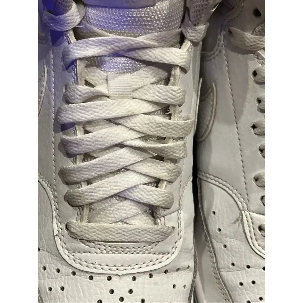 Nike Court Vision Mid Next Nature shoes in a triple white colorway US 9 EU 40.5